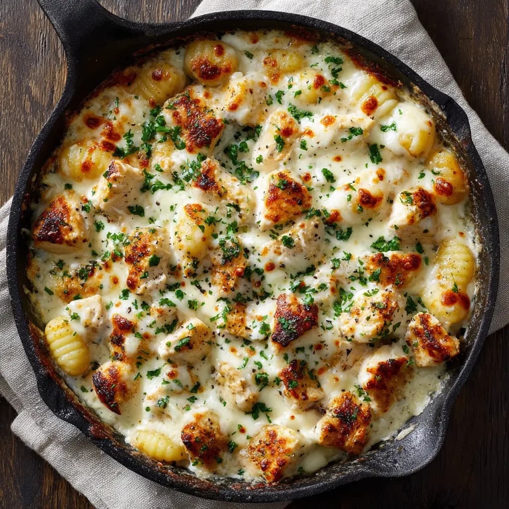 Chicken Alfredo Gnocchi Bake: One-Pan Dinner