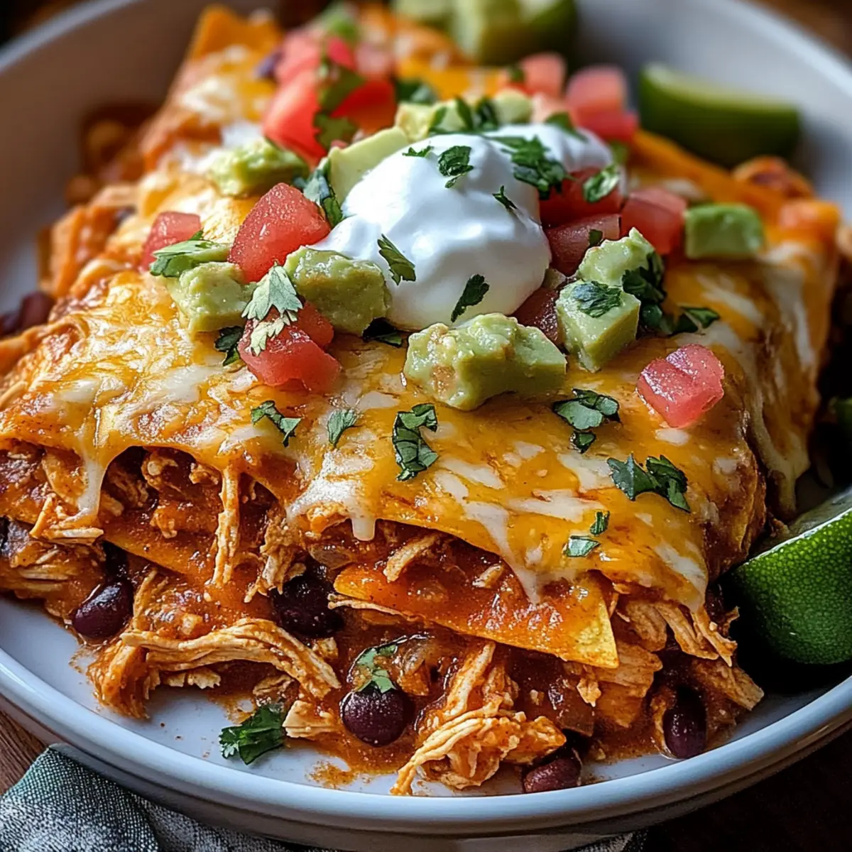 Shredded Chicken Enchilada Casserole: Comfort in Every Bite
