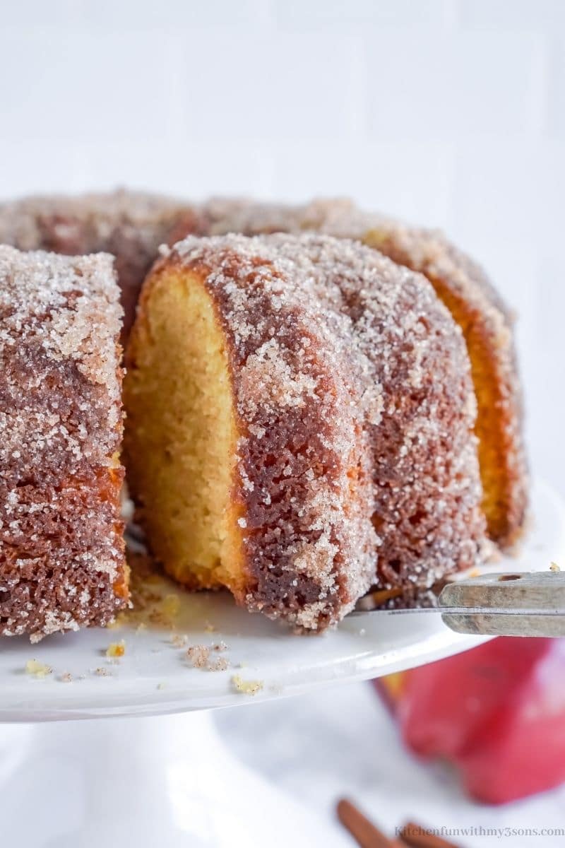 Apple Cider Donut Cake with Cinnamon-Sugar Topping