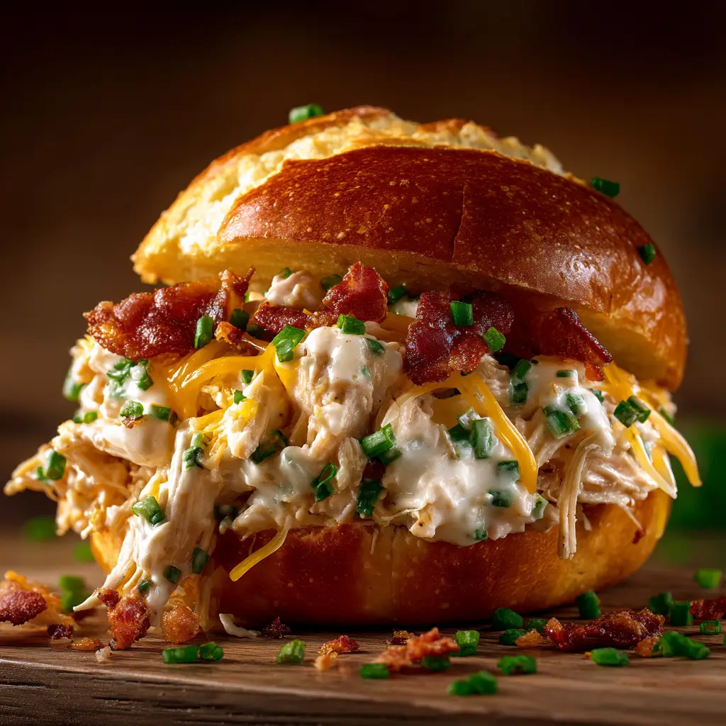 Crack Chicken Sandwiches with Cheddar and Bacon