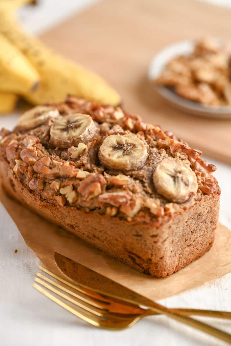 Cottage Cheese Banana Bread with Ripe Bananas and Cinnamon