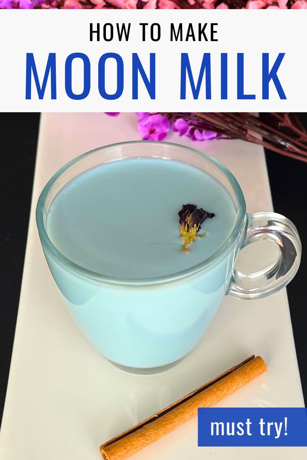 Moon Milk Tea: A Calming Blue Bedtime Drink
