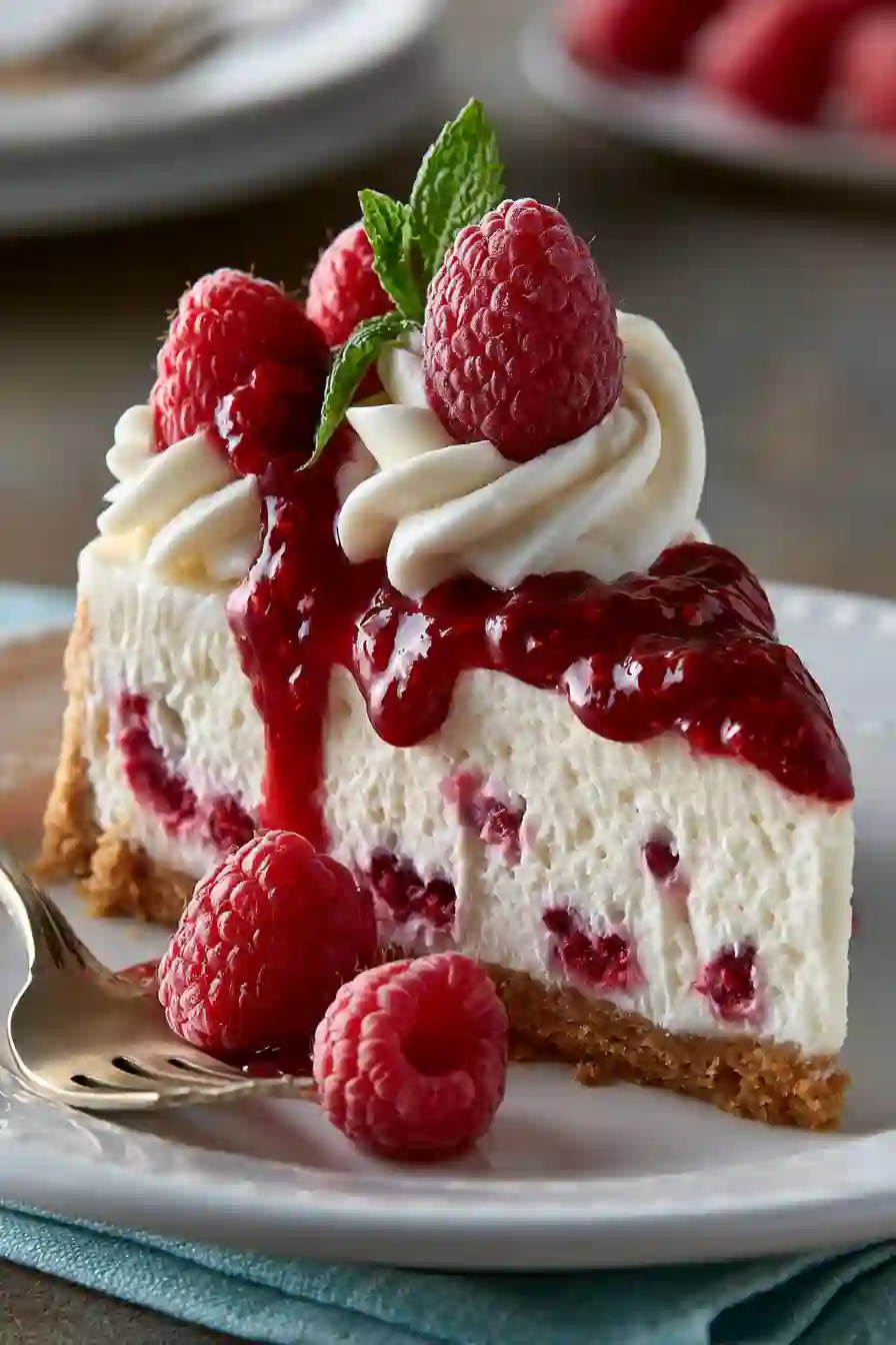 No-Bake White Chocolate Raspberry Icebox Cheesecake: Creamy and Refreshing Dessert