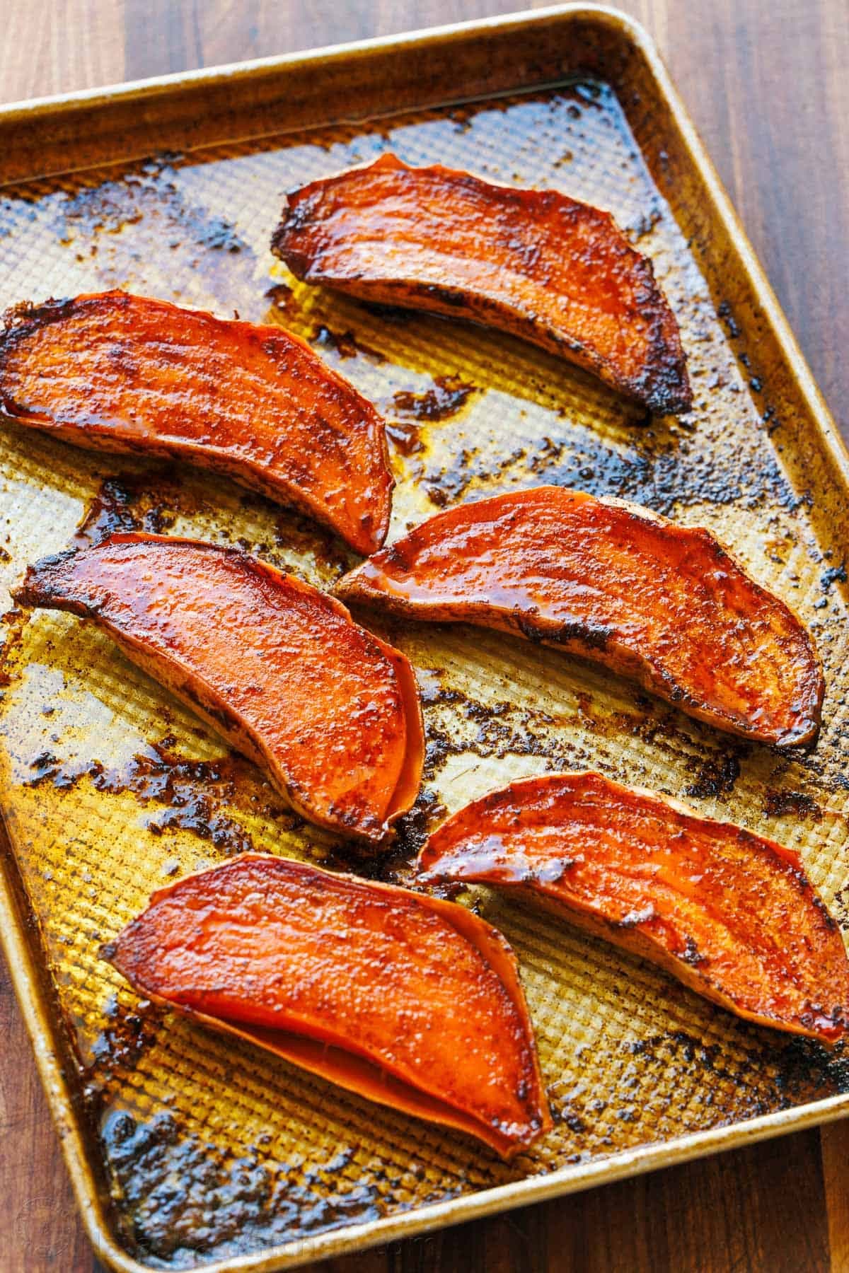 Roasted Sweet Potato Halves with Caramelized Butter and Crisp Edges