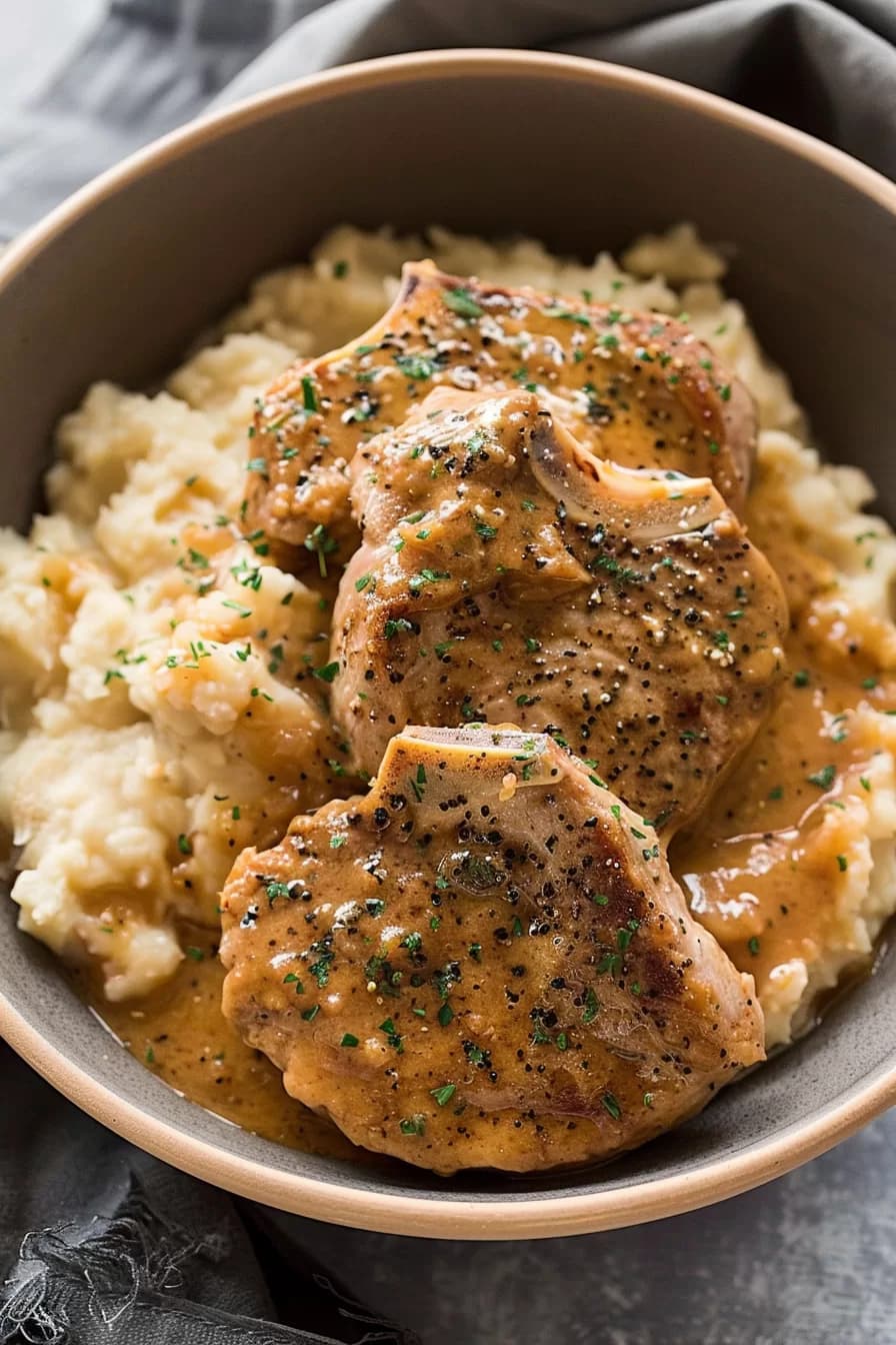 Creamy Ranch Slow-Cooker Pork Chops with Rich Gravy