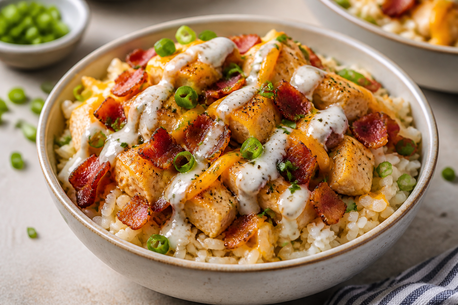 Chicken Bacon Ranch Rice Bowls: Creamy, Crispy Comfort Food for Busy Nights