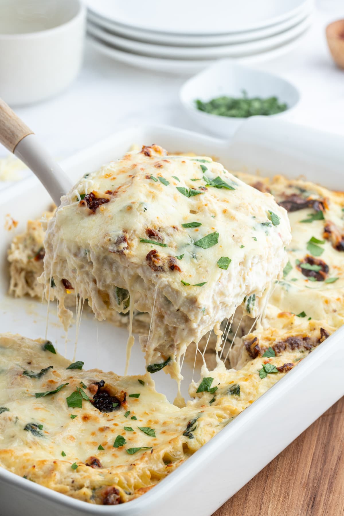 Marry Me Chicken Lasagna with Creamy Sun Dried Tomato Sauce