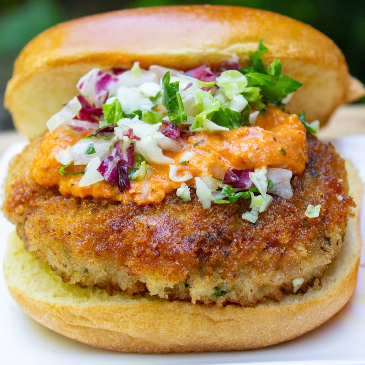 Crispy Ground Chicken Burgers with Juicy Panade and Panko Crust
