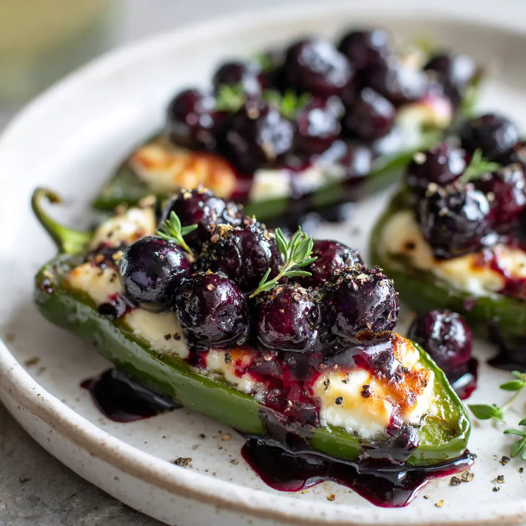 Blueberry Brie Jalapeño Poppers